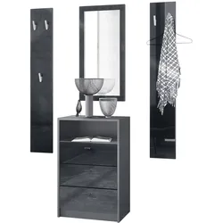 GARDEROBE Pino Schwarz Hochglanz
