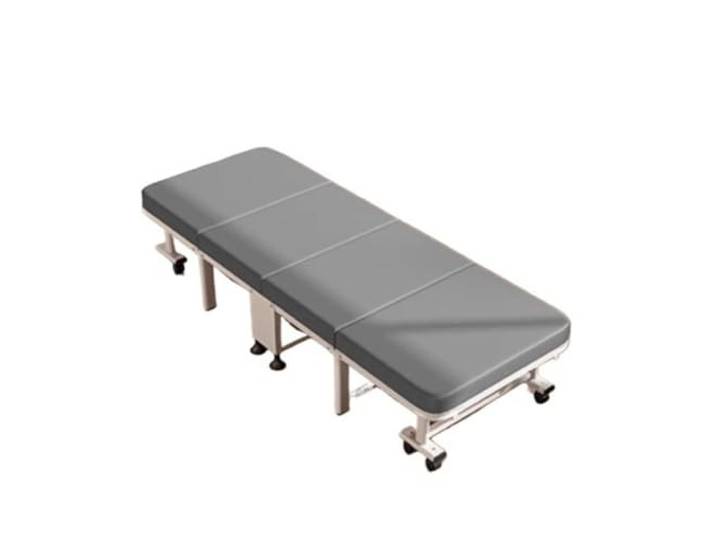 Xumh2024-3 Klappbett Loungesessel for Zuhause, Krankenhauspflege, Einzelbett, Nickerchen im Büro, zusammenklappbar(Weiß,Mittel)