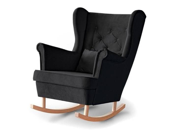 Beautysofa Schaukelsessel Fabio, mit Einbringung in die Wohnung (Holzbeine in Weiß, Buche oder Wenge Farbe)
