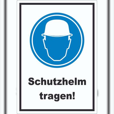 HB-Druck Schutzhelm tragen Aufkleber A9 (37x52mm)