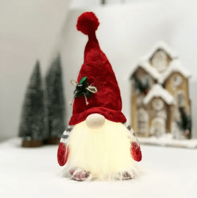 Inspire Picks Festive Christmas Gnome Doll Ornament Santa & Rudolf Lantern Decor christmas Doll Red