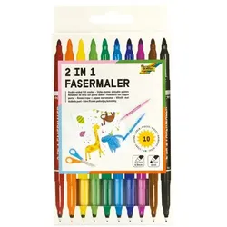 folia Fasermaler »2in1« 10 Stück