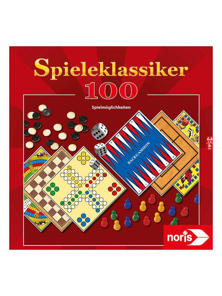 Noris Spielesammlung "Spieleklassiker - 100 Spielmöglichkeiten" - ab 6 Jahren - onesize
