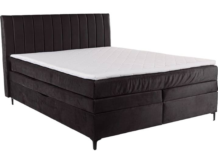 Boxspringbett MAGIC schwarz 180x200cm halbfest