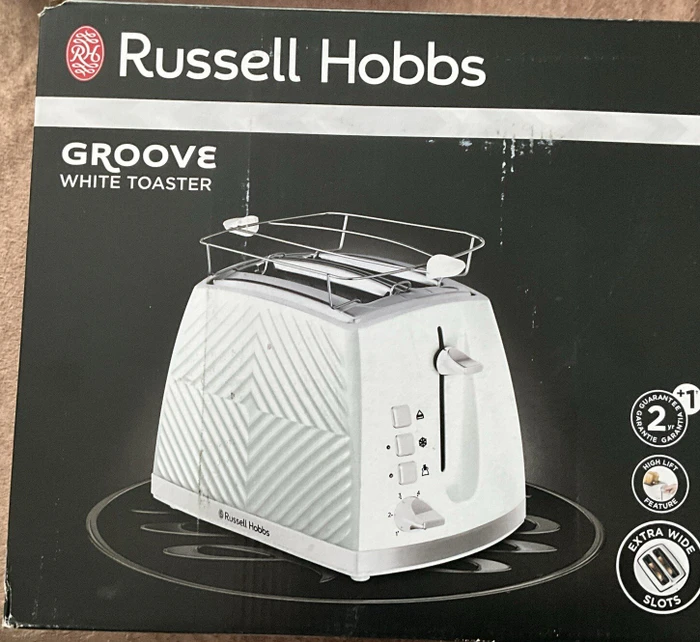 Russell Hobbs 26391-56 Groove 2S Toaster weiss (26391-56)