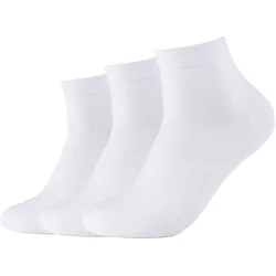 3er Pack camano Soft Quarter Socken 0001 - white 39-42