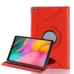 Lobwerk Schutzhülle für Samsung Galaxy Tab A 8 SM-T290 SM-T295 8.0 Zoll Hülle Flip Case 360° Drehbar Rot