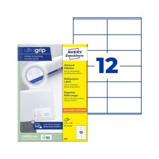 AVERY Zweckform 1.200 Etiketten 3424 weiß 105,0 x 48,0 mm