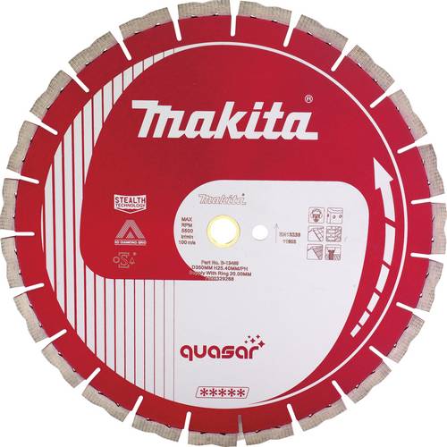 Makita B-13465 Diamanttrennscheibe 350mm 1 St. Backstein, Beton, Dachziegel, Gussrohre, Hartgestein, Kalksandstein, Keramik