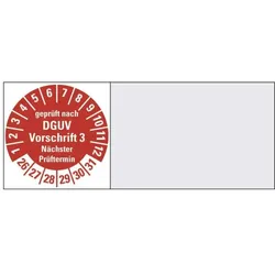 Hein, Sicherheitskennzeichnung, 190451 Kabelprüfplakette DGUV Vorschrift