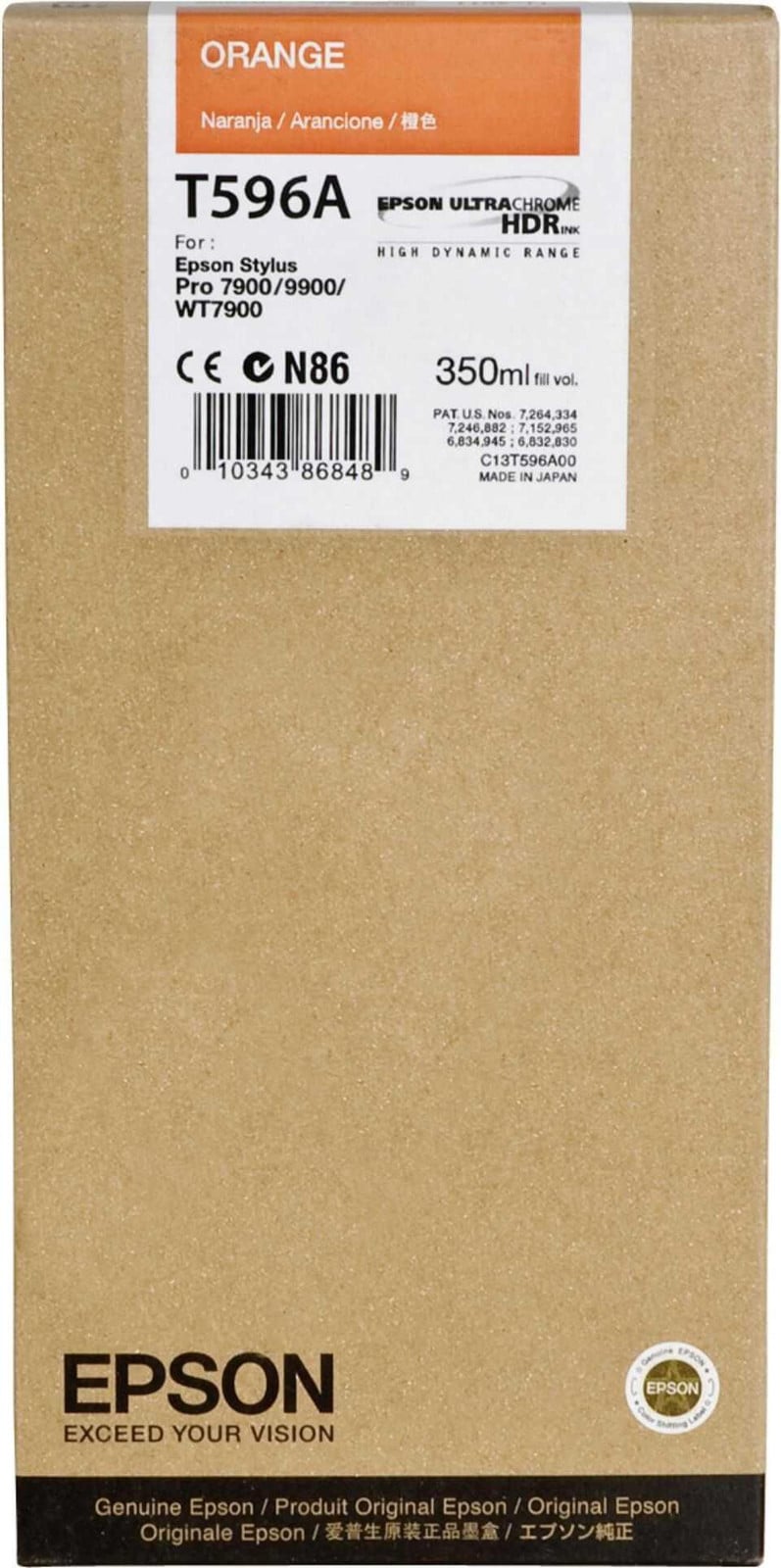 Epson UltraChrome HDR T596A inktpatroon - Oranje