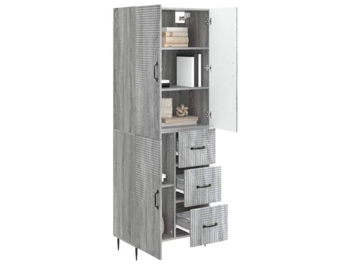 KTHLBRH 2-teiliges Schrank-Set Sonoma, grau, 66 x 34,5 x 89,5 cm Technisches Holz, Wandmontage, Verwendung im Innenbereich, großer Raum