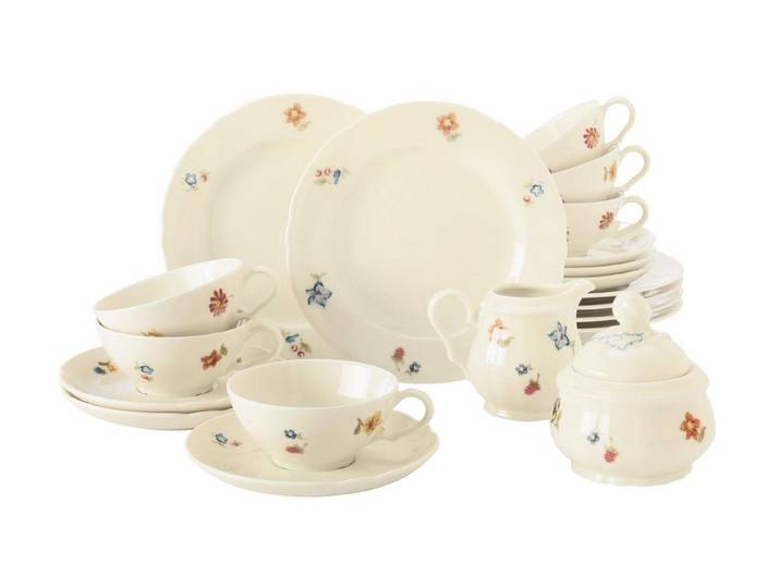 Seltmann Weiden Teeservice Seltmann Weiden Marie Luise Blütenmeer Teeservice 20 tlg., 6 Personen, Porzellan