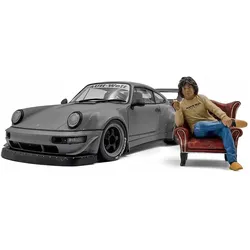 Solido 1:18 RWB Bodykit Nardo grau mit Figur