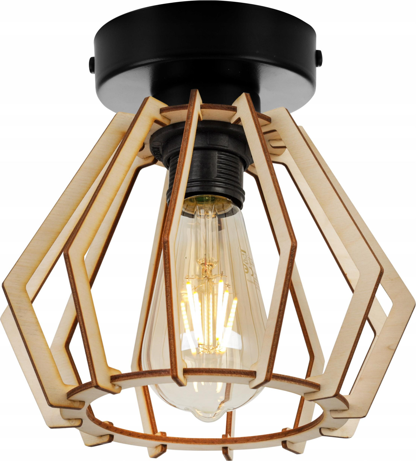 LightHome Moderne LED-plafondlamp van hout