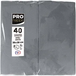 PROnappe Servietten 38,0 x 38,0 cm grau