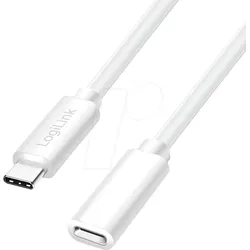 LOGILINK CU0221 - Sync- & Ladekabel, USB-C Verlängerung, 100 W, 2 m