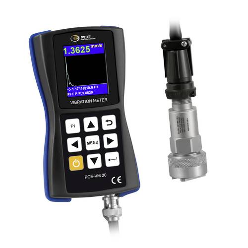 PCE Instruments Vibrationsmessgerät PCE-VM 20 Schwingbeschleunigung 0 ... 200 m/s² |RMS |Peak-Peak |FFT-Analyse |ISO 10816