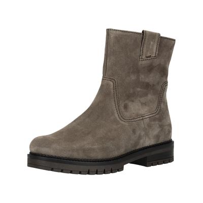 Stiefelette GABOR COMFORT "Gabor Comfort Stiefelette Veloursleder", Damen, Gr. 38, grau, Veloursleder, Schuhe Stiefelette