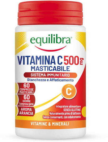 Equilibra Vitamina C 500 Integratore Sistema Immunitario 60 Compresse Masticabili