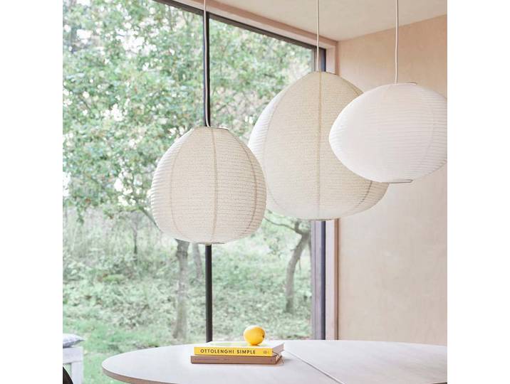 Abat-jour Moyo, blanc, Ø 41 cm, papier - OYOY Living Design - Papier / carton - Rond