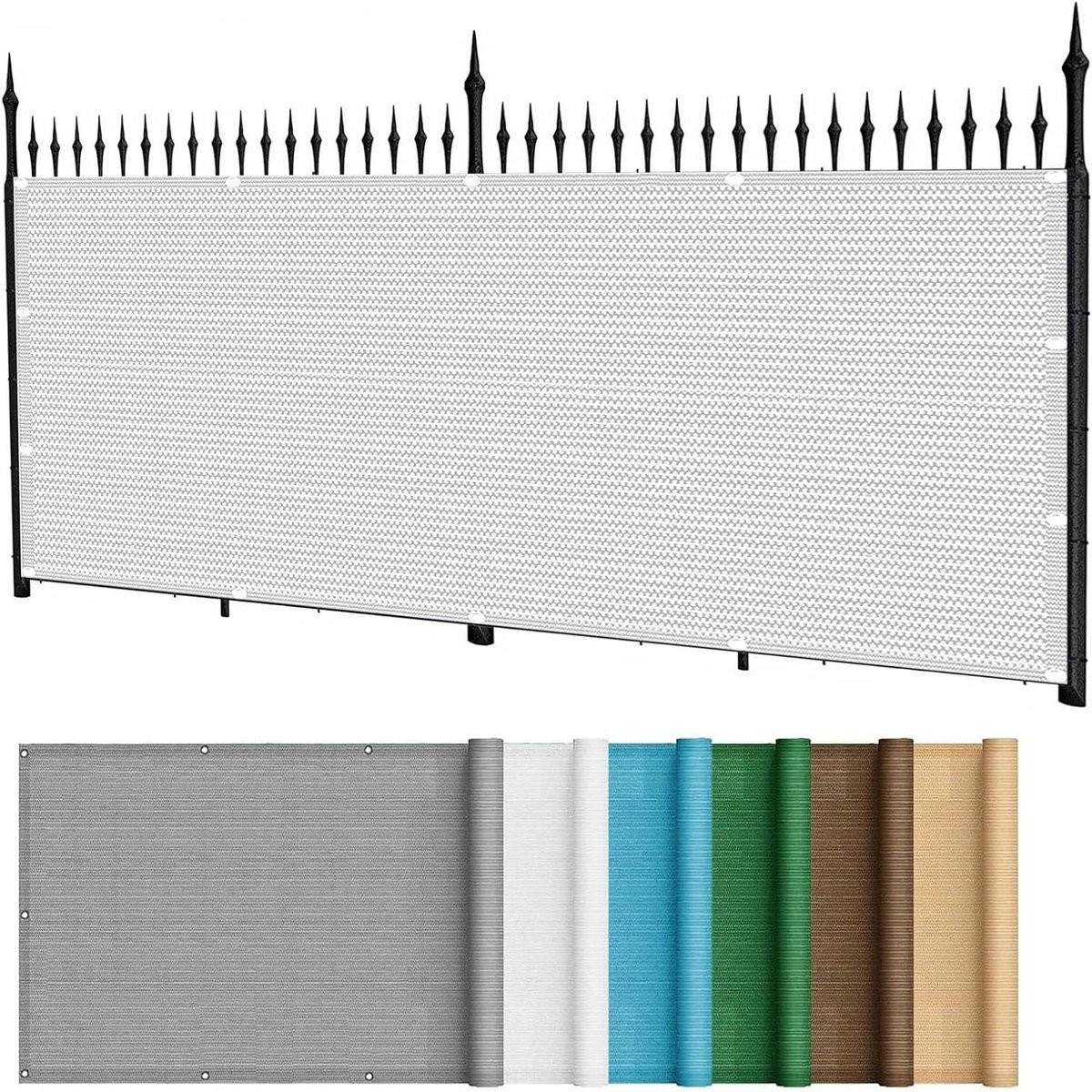 Wit Balkonscherm voor Inkijkbescherming en Privacy, Weerbestendig en Dubbel Versterkt, 80 x 460 cm