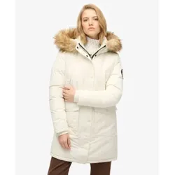 Superdry für Damen. W5011786A Everest-Parka weiß (S), Lässig, Recyceltes Polyester, Nachhaltig