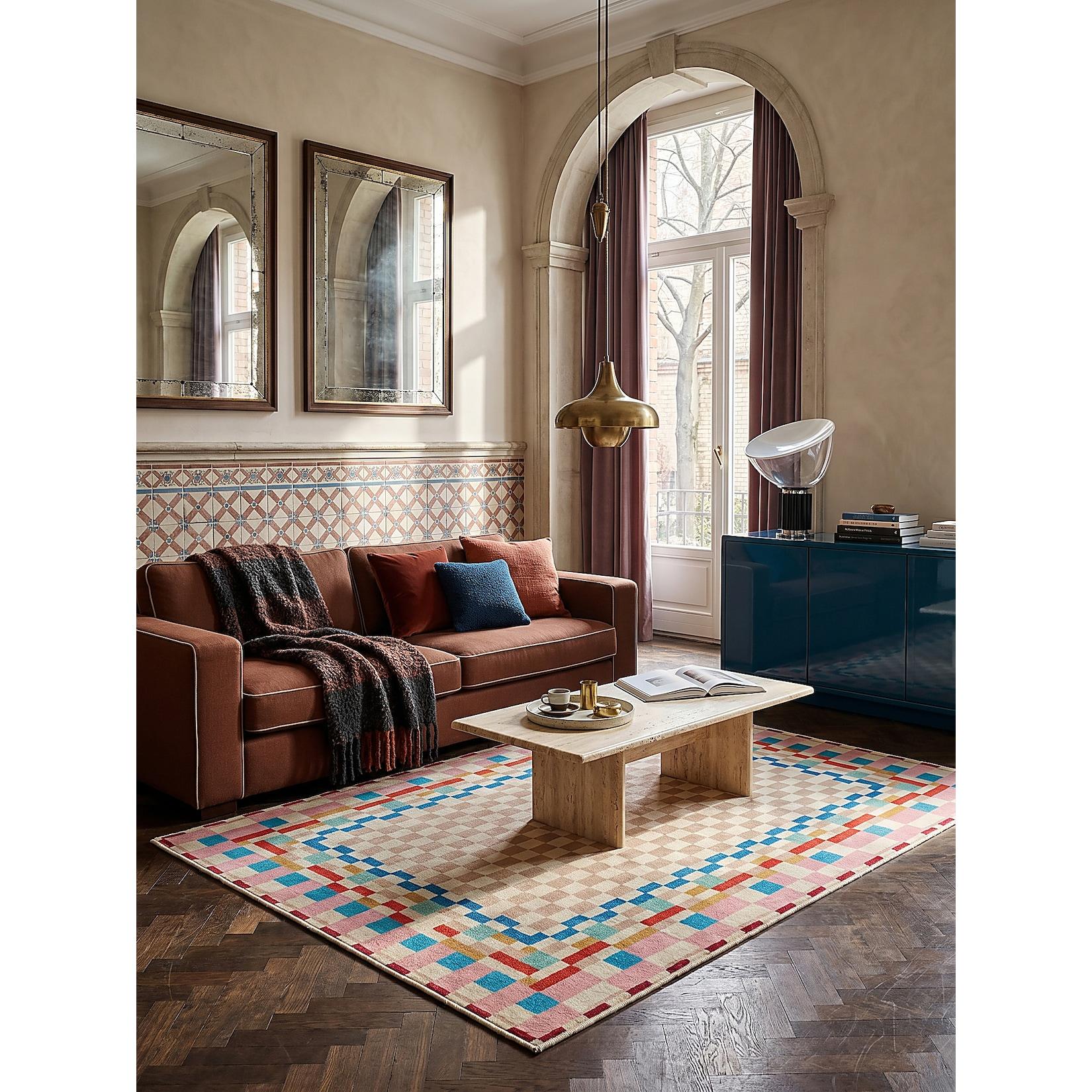 Wollteppich Bordüre Bunt 180 x 230 cm - DAHLIA Kadima Design