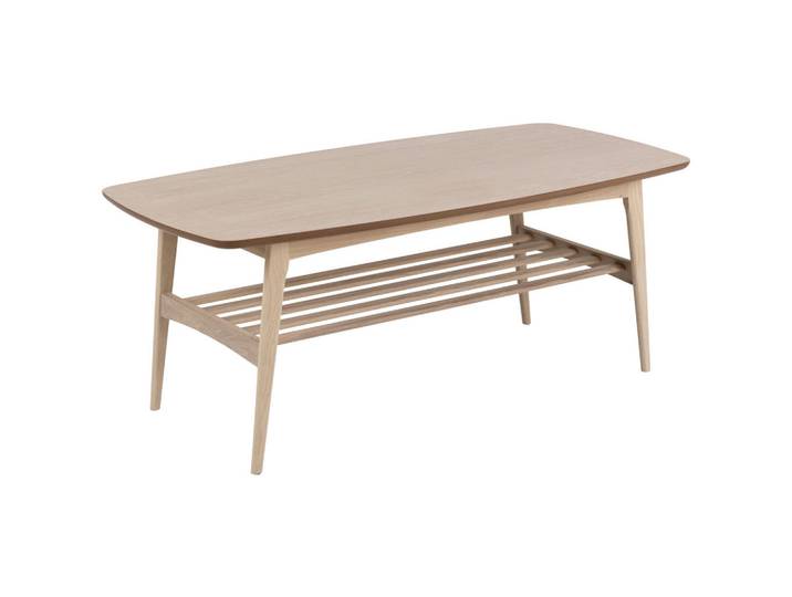Livetastic Couchtisch, Eiche, Holz, Eiche, furniert,massiv, rechteckig, konisch, 47x60x120 cm, Wohnzimmer, Wohnzimmertische, Couchtische