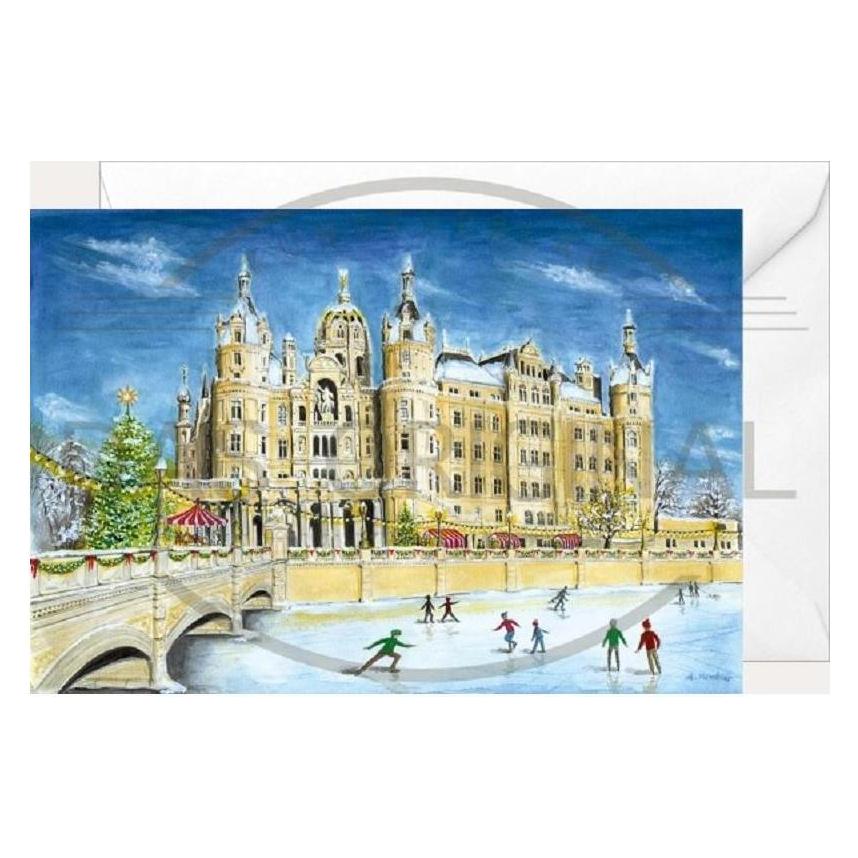 Olewinski & Tochter 2967 - Weihnachtsklappkarte Schweriner Schloss (2967)