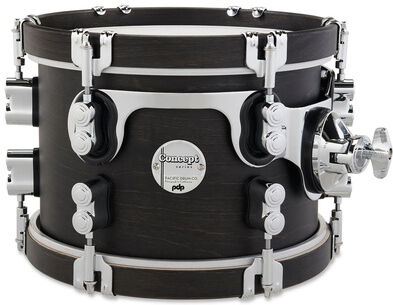DW "PDP 10"x07" CC Tom Ebony" Ebony mit Ebony Spannreifen