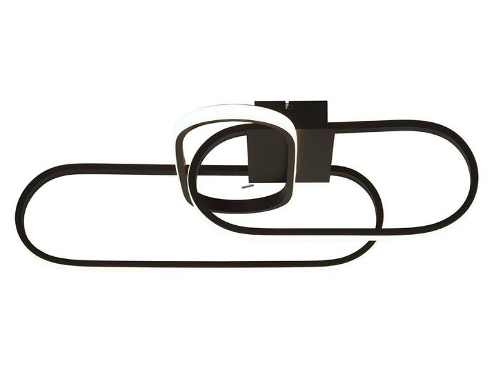 Plafonnier Led Anneau Aluminium Noir