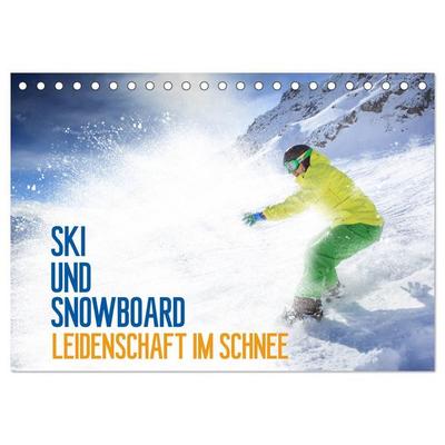 Ski und Snowboard - Leidenschaft im Schnee (Tischkalender 2027 DIN A5 quer), CALVENDO Monatskalender