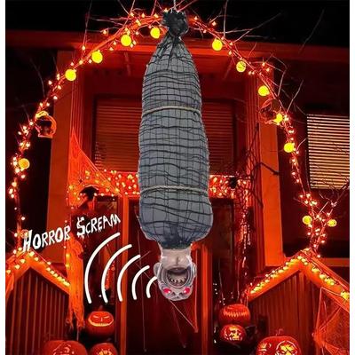 Uplifted Goods Animated Hanging Halloween Corpse black