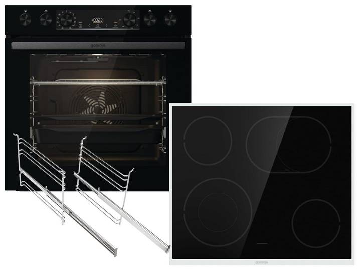 GORENJE Elektro-Herd-Set, mit 1-fach kein Auszug vorhanden, Reinigung mit Wasser / Dampf