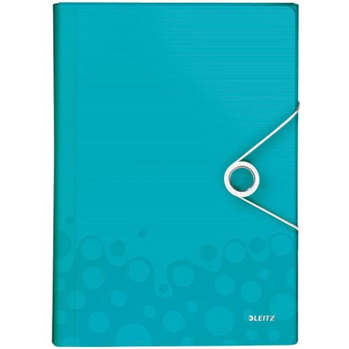 Leitz Projektmappe WOW, A4, PP, 6 Fächer, eisblau