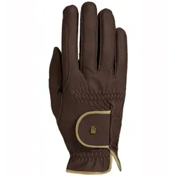 Roeckl LONA mokka/gold Ladies Reithandschuhe, Roe17_Gr.: 6.5