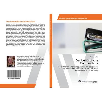 Der behördliche Rechtsschutz, Taschenbuch von Andrea Hallier, AV Akademikerverlag, 978-3-330-50859-0