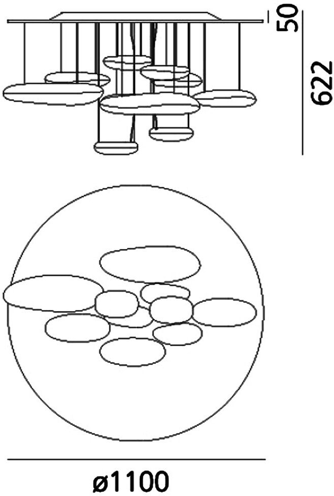 Artemide Mercury LED Deckenleuchte (warmweiß (3000 K)) warmweiß (3000 K)