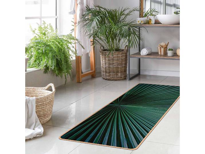 Läufer/Yogamatte Tropische Pflanzen II 183 x 61cm Türkis
