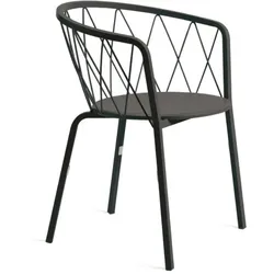 Moderner Outdoorsessel Daisy stapelbar schwarz