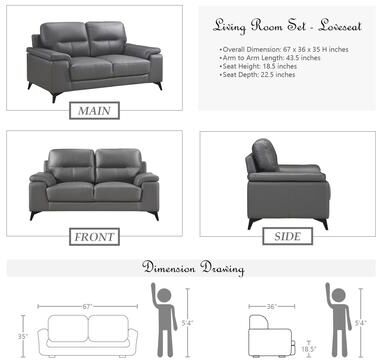 Fremont & Park Socorro 2-Piece Living Room Set