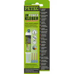 Petec 2K Power Kleber high performance Doppelspritze 11 ml