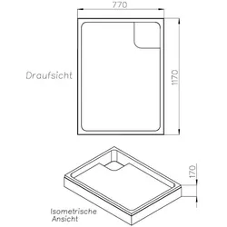 Neuesbad Wannenträger für Duravit D-Code 120x80 SD 22943