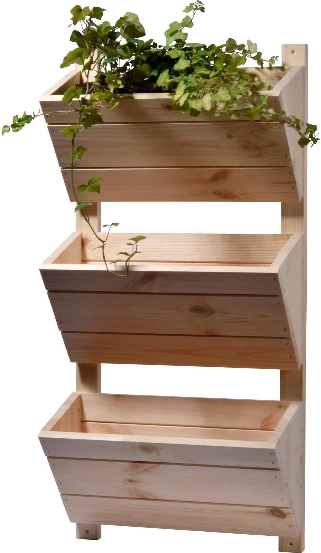 Hochbeet DOBAR "mit 3 Pflanzkästen", natur, B:38cm H:79cm T:17,5cm, Pflanzgefässe, Hochbeet natur B/H/T: 38cm x 79cm x 17,5cm