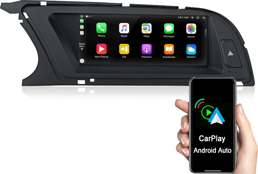 8.8'' kabelloses CarPlay Für Audi A4 2013-2016 Android Auto autoradio 4GSIM WIFI SWC RDS DAB+ 4+64GB 8kern