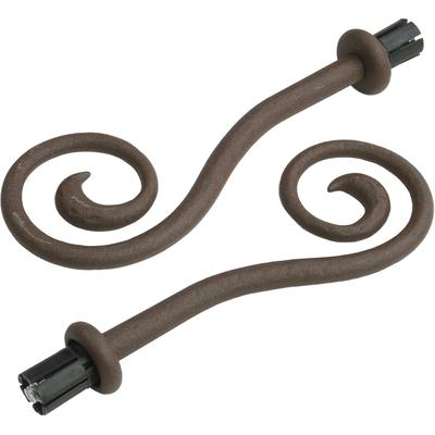 Gardinenstangen-Endstück LIEDECO "Endstück, Endknopf Spirale "Esperanca" für 16 mm Stangen" Gr. 1, braun (rostbraun), H:5,8cm L:14,5cm, Gardinenstangenendstücke, Gardinenstangen-Endstück, Endstück, Endknopf
