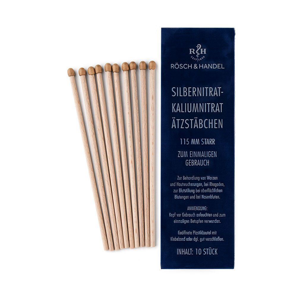 SILBERNITRAT-Kaliumnitr.Ätzstäb.Ätzstift 115mm st. 10 St Stäbchen