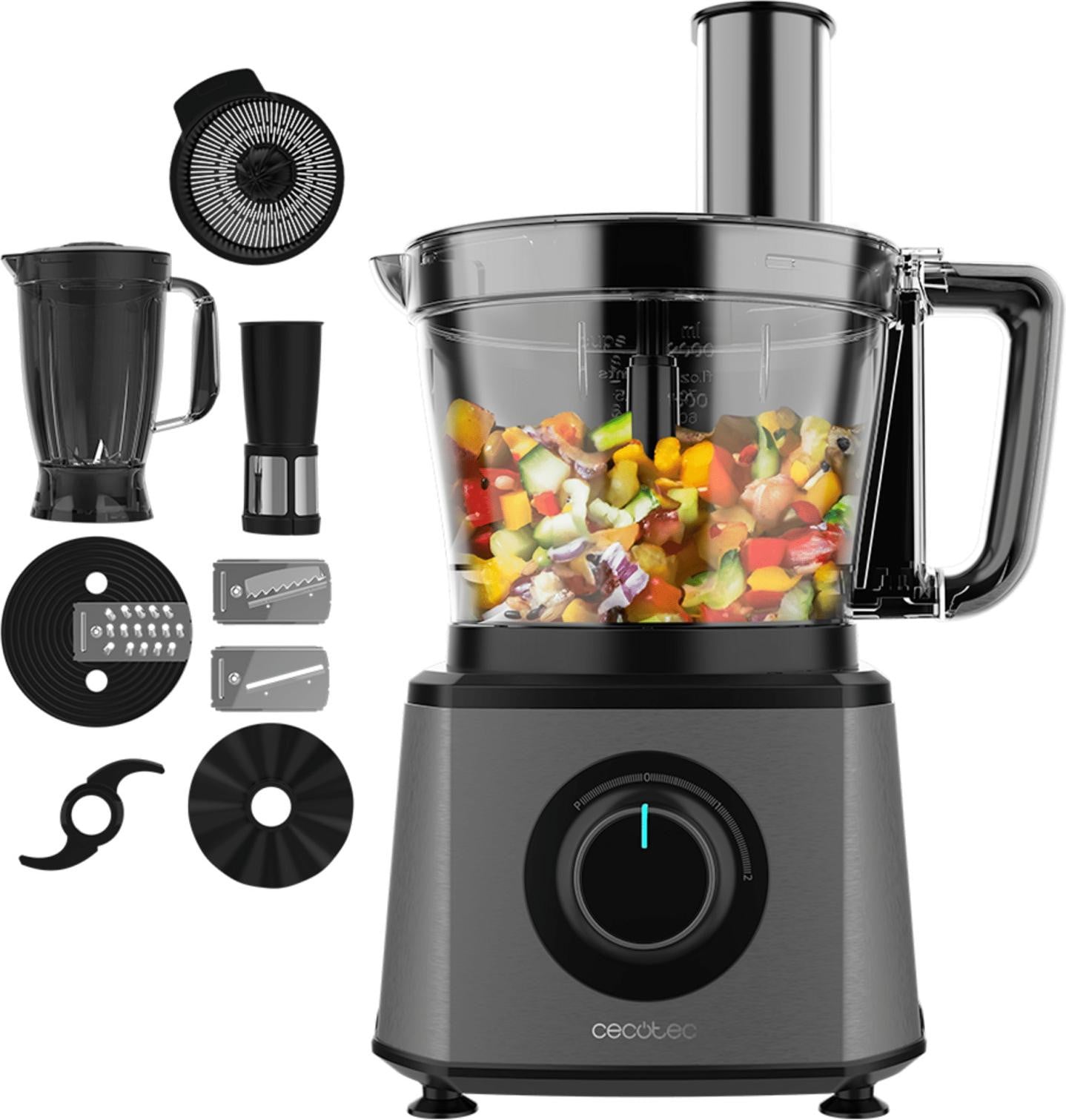 Cecotec Paprika 2000 Stabmixer-set, zilverkleurig, 2000 watt, 3,5 liter