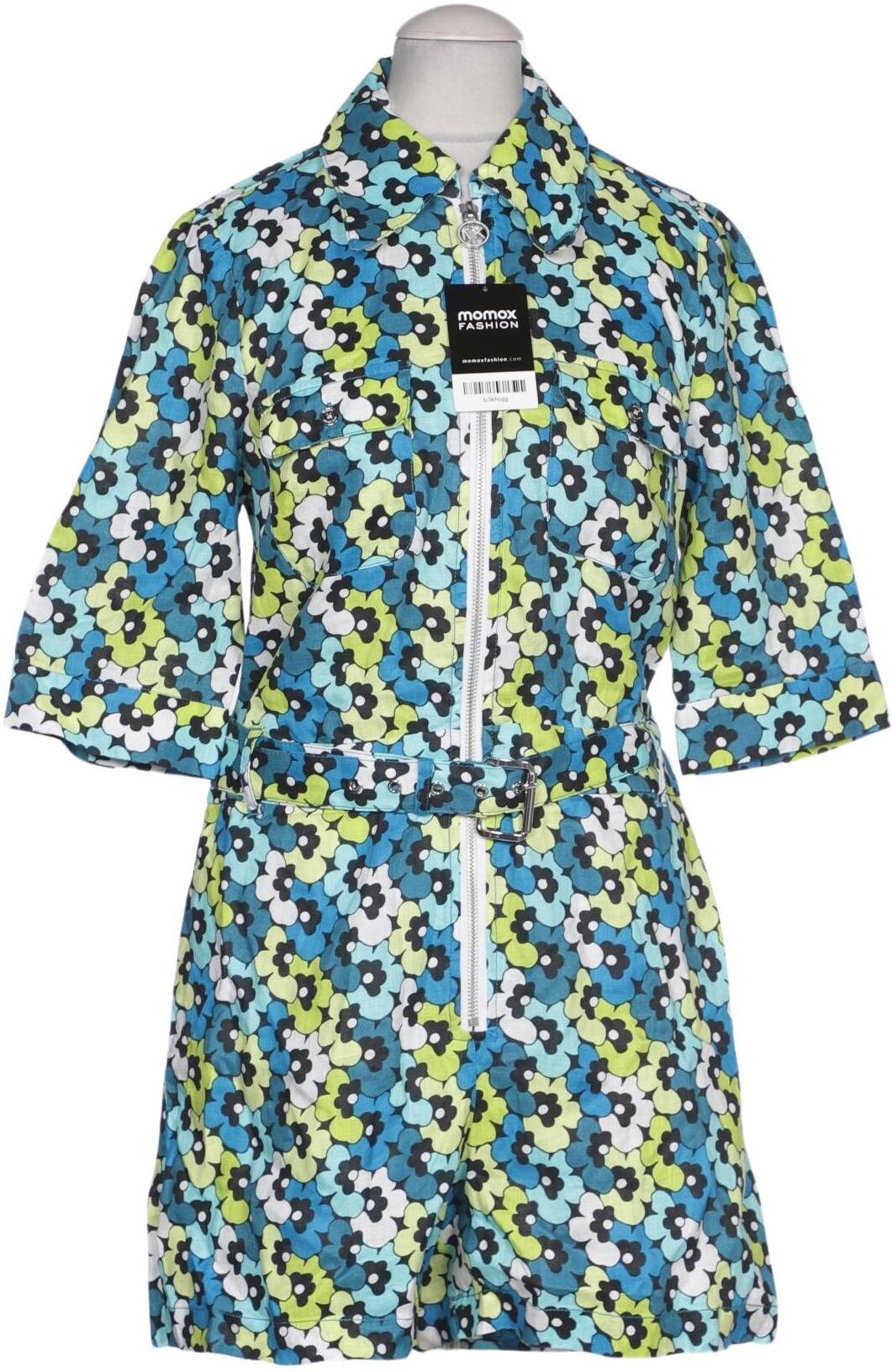 Michael Michael Kors Damen Overall oder Jumpsuit, Mehrfarbig, Gr. M (US 6), Hanf / Baumwolle - Second Hand